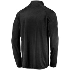 Las Vegas Raiders Striated Primary Logo Raglan Quarter-Zip Pullover Jacket - Black - Fanatics