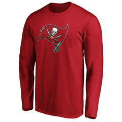 Tampa Bay Buccaneers Primary Logo Long Sleeve T-Shirt - Red - Fanatics