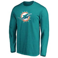 Miami Dolphins Primary Logo Long Sleeve T-Shirt - Aqua - Fanatics