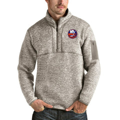 New York Islanders Antigua Fortune Half-Zip Pullover Jacket - Oatmeal | NHL online