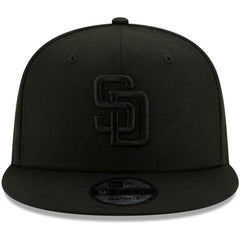 San Diego Padres New Era Black on Black 9FIFTY Snapback Adjustable Hat Outlet