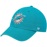 Miami Dolphins '47 Primary Clean Up Adjustable Hat - Aqua - 47 brand