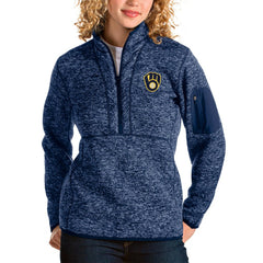 Milwaukee Brewers Antigua Women's Fortune Half-Zip Pullover Jacket Near Me