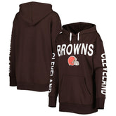 Cleveland Browns G-III 4Her by Carl Banks Women's Extra Point Pullover Hoodie - Brown - NFL