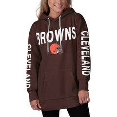 Cleveland Browns G-III 4Her by Carl Banks Women's Extra Point Pullover Hoodie - Brown - NFL