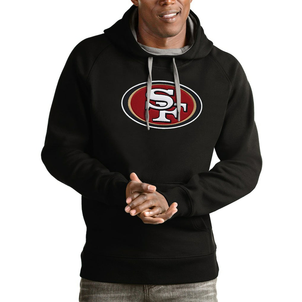 San Francisco 49ers Antigua Victory Pullover Hoodie - Black - NFL