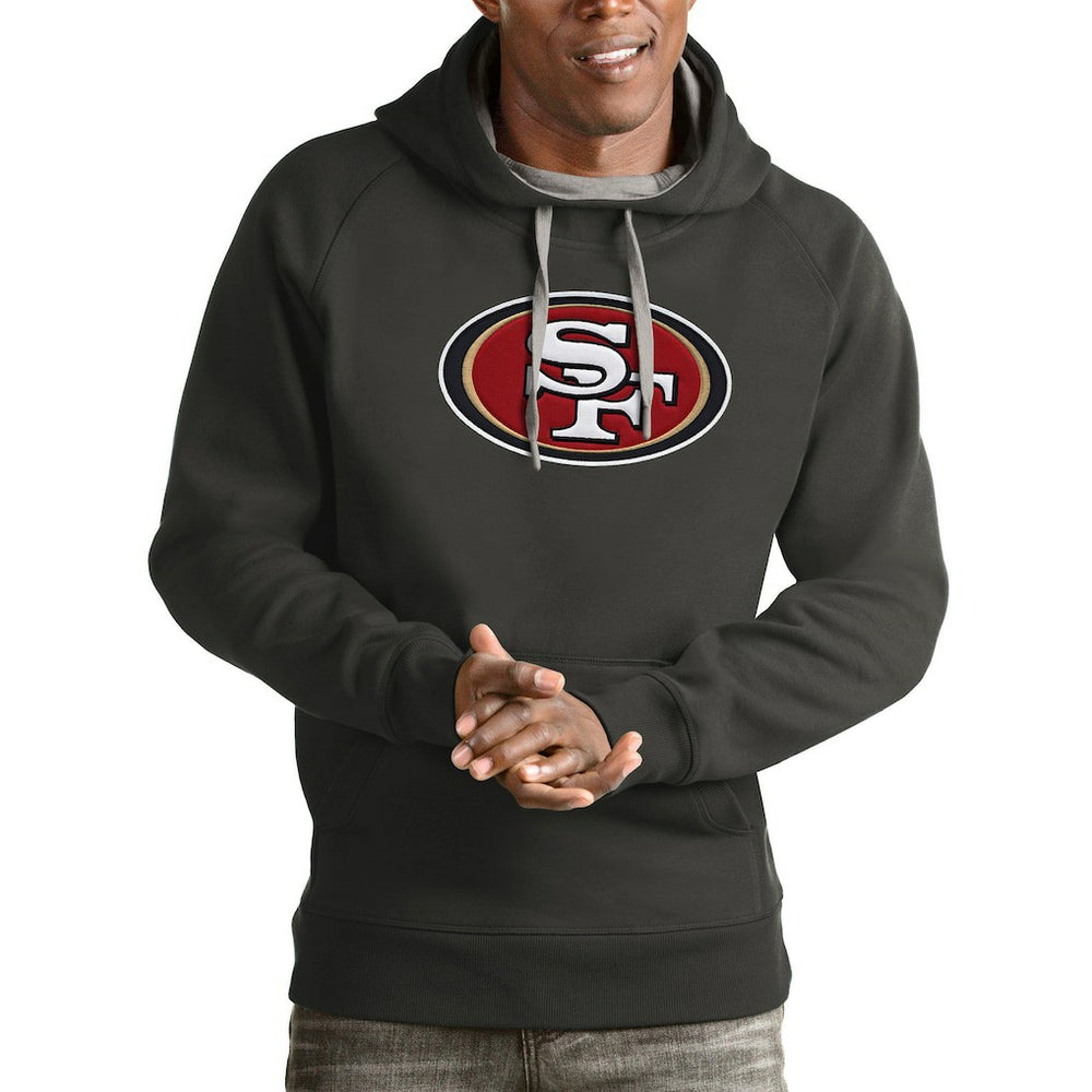 San Francisco 49ers Antigua Victory Pullover Hoodie - Charcoal - NFL
