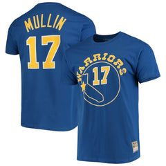 Mitchell & Ness Chris Mullin Golden State Warriors Hardwood Classics Name & Number Team T-Shirt Royal