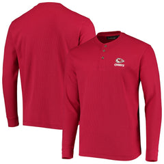 Kansas City Chiefs Dunbrooke Logo Maverick Thermal Henley Long Sleeve T-Shirt - Red - NFL