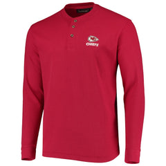 Kansas City Chiefs Dunbrooke Logo Maverick Thermal Henley Long Sleeve T-Shirt - Red - NFL