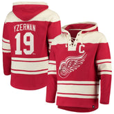 Steve Yzerman Detroit Red Wings '47 Player Lacer Pullover Hoodie - Red | 47 brand discount