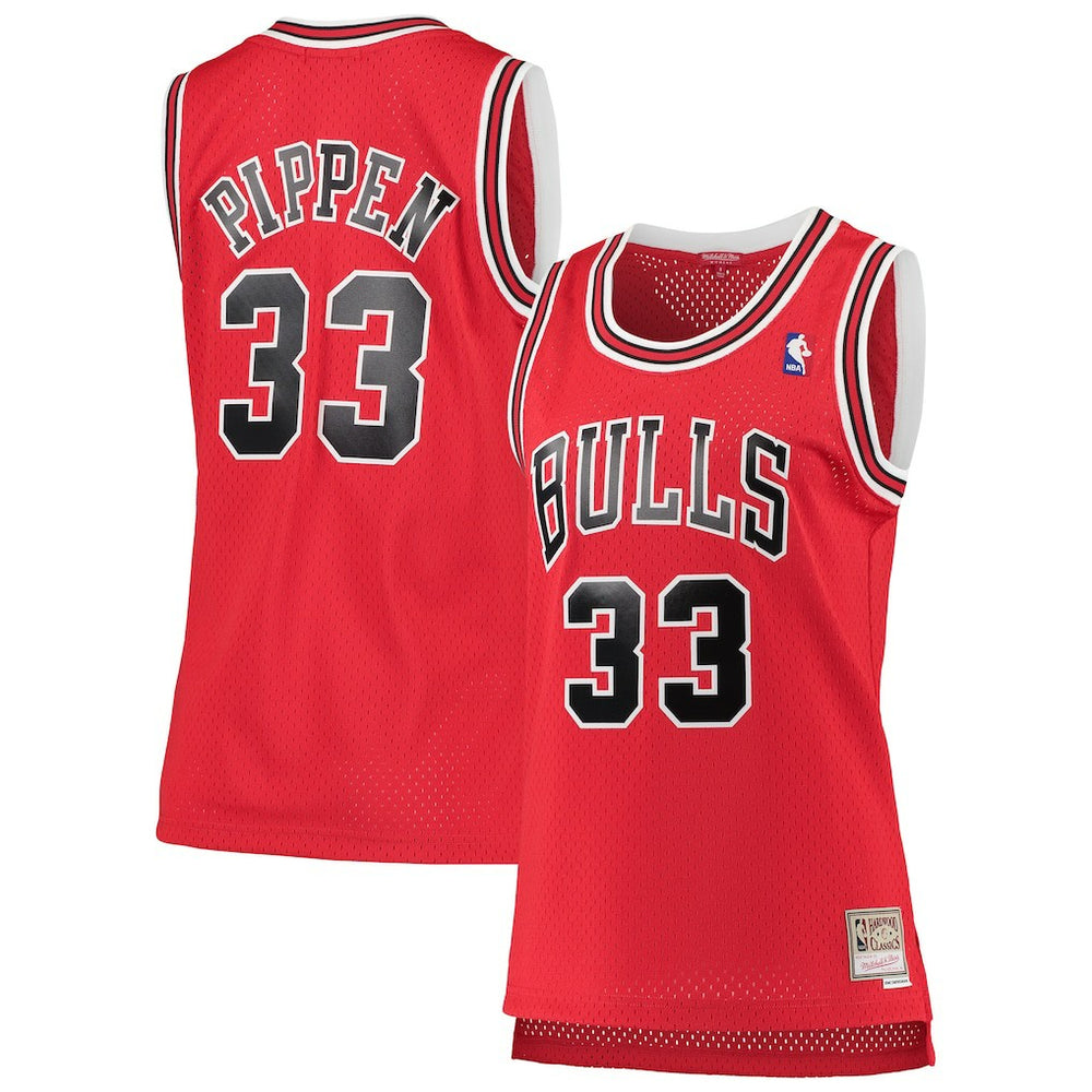 Mitchell & Ness Scottie Pippen Chicago Bulls Women's 1997/98 Hardwood Classics Swingman Jersey Red