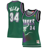 Mitchell & Ness Ray Allen Milwaukee Bucks Women's 1996/97 Hardwood Classics Swingman Jersey Green