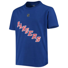 Mika Zibanejad New York Rangers Youth Player Name & Number T-Shirt - Blue | NHL sale