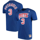 Mitchell & Ness Drazen Petrovic Brooklyn Nets Hardwood Classics Name & Number Player T-Shirt Royal