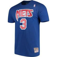 Mitchell & Ness Drazen Petrovic Brooklyn Nets Hardwood Classics Name & Number Player T-Shirt Royal