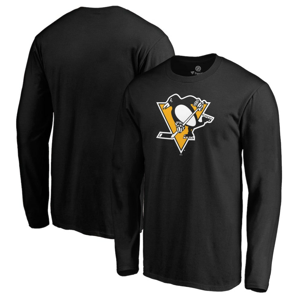 Pittsburgh Penguins Fanatics Primary Team Logo Long Sleeve T-Shirt - Black | Fanatics discount