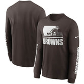 Cleveland Browns Split Local Long Sleeve T-Shirt - Brown - Nike
