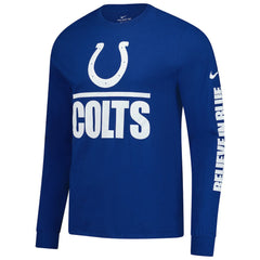 Indianapolis Colts Split Local Long Sleeve T-Shirt - Royal - Nike
