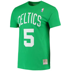 Mitchell & Ness Kevin Garnett Boston Celtics Hardwood Classics Stitch Name & Number T-Shirt Kelly Green
