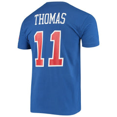 Mitchell & Ness Isiah Thomas Detroit Pistons Hardwood Classics Stitch Name & Number T-Shirt Blue