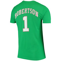 Mitchell & Ness Oscar Robertson Milwaukee Bucks Hardwood Classics Stitch Name & Number T-Shirt Green