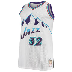 Mitchell & Ness Karl Malone Utah Jazz 1996/97 Big & Tall Hardwood Classics Swingman Jersey White
