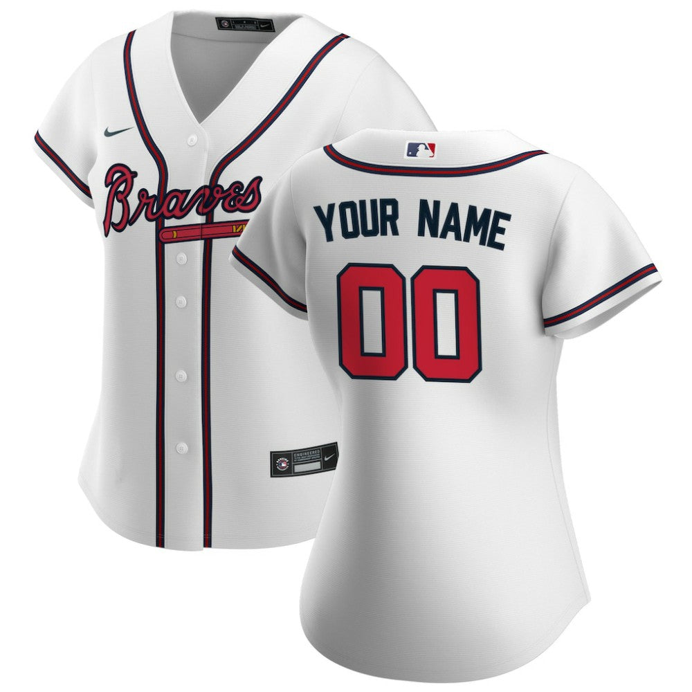 Atlanta Braves Nike Women's Home Replica Custom Jersey for sale