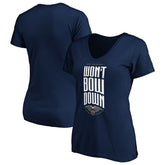 New Orleans Pelicans Women's Won't Bow Down V-Neck T-Shirt Navy