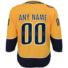 Nashville Predators Youth Home Premier Custom Jersey - Yellow | NHL on sale