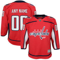 Washington Capitals Youth Home Custom Premier Jersey - Red | NHL Clearance