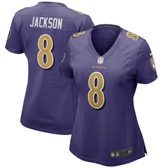 Lamar Jackson Baltimore Ravens Women's Alternate Game Player Jersey - Purple - Nike