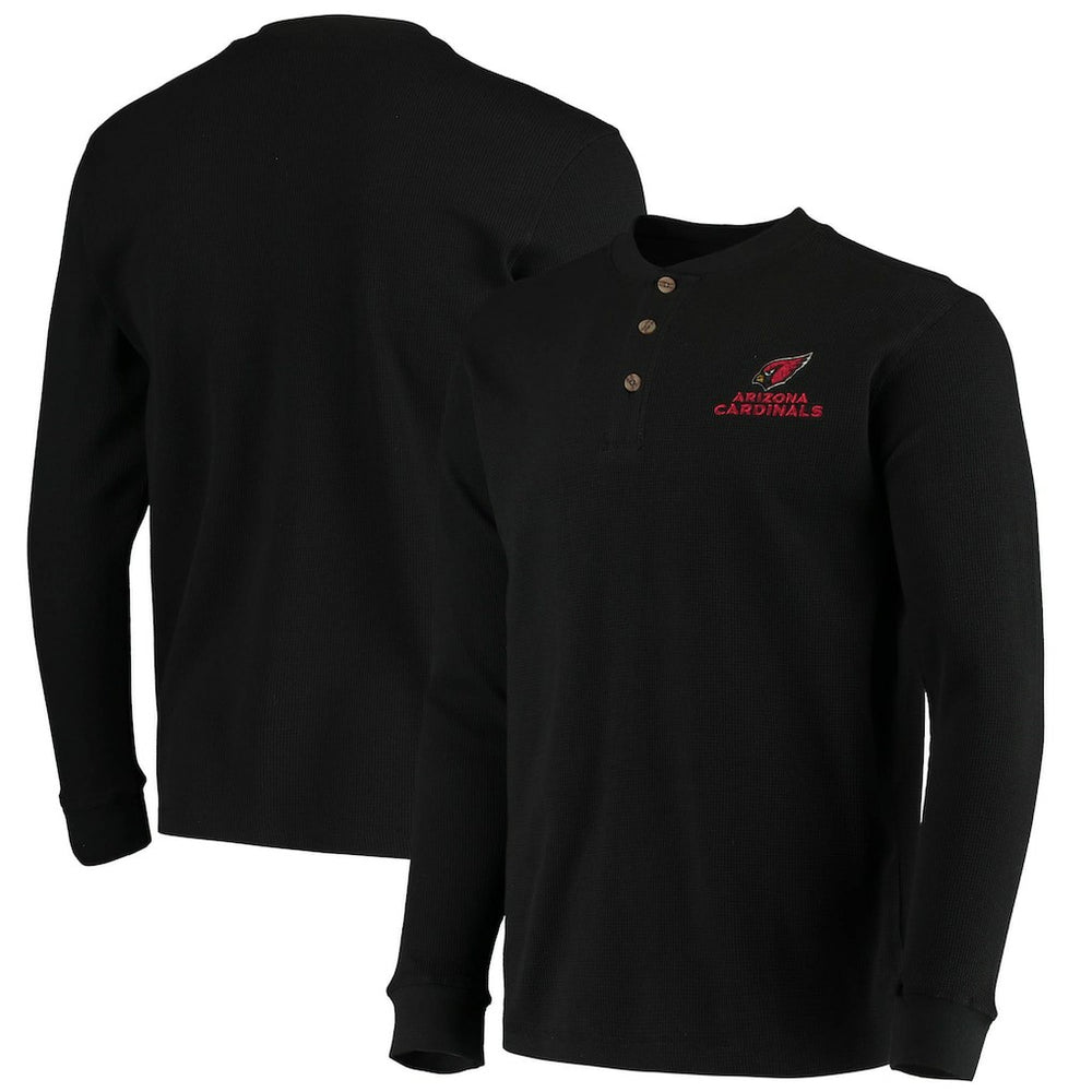 Arizona Cardinals Dunbrooke Logo Maverick Thermal Henley Long Sleeve T-Shirt - Black - NFL