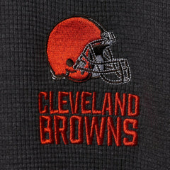 Cleveland Browns Dunbrooke Logo Maverick Thermal Henley Long Sleeve T-Shirt - Charcoal - NFL