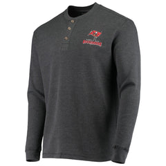 Tampa Bay Buccaneers Dunbrooke Logo Maverick Thermal Henley Long Sleeve T-Shirt - Charcoal - NFL
