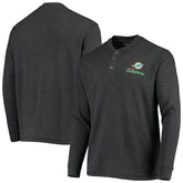 Miami Dolphins Dunbrooke Logo Maverick Thermal Henley Long Sleeve T-Shirt - Charcoal - NFL