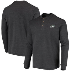 Philadelphia Eagles Dunbrooke Logo Maverick Thermal Henley Long Sleeve T-Shirt - Charcoal - NFL