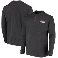 Detroit Lions Dunbrooke Logo Maverick Thermal Henley Long Sleeve T-Shirt - Charcoal - NFL