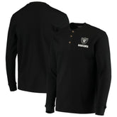 Las Vegas Raiders Dunbrooke Logo Maverick Thermal Henley Long Sleeve T-Shirt - Black - NFL