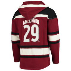 Nathan MacKinnon Colorado Avalanche '47 Player Name & Number Lacer Pullover Hoodie - Burgundy | 47 brand Clearance