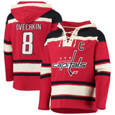 Alexander Ovechkin Washington Capitals '47 Player Name & Number Lacer Pullover Hoodie - Red | 47 brand online