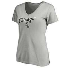 Chicago White Sox Fanatics Women's Team Logo Lockup V-Neck T-Shirt Sale