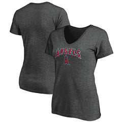 Los Angeles Angels Fanatics Women's Team Logo Lockup V-Neck T-Shirt Discount