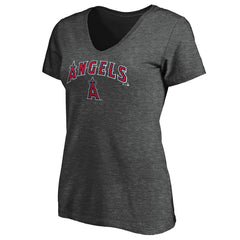 Los Angeles Angels Fanatics Women's Team Logo Lockup V-Neck T-Shirt Discount