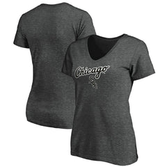 Chicago White Sox Fanatics Women's Team Logo Lockup V-Neck T-Shirt Outlet