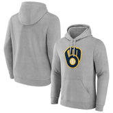 Milwaukee Brewers Official Logo Fitted Pullover Hoodie Sale
