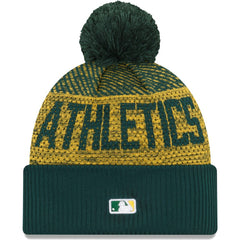 Athletics New Era Authentic Collection Sport Cuffed Knit Hat with Pom Discount