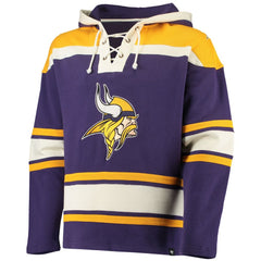 Minnesota Vikings '47 Lacer V-Neck Pullover Hoodie - Purple/Gold - 47 brand