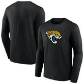 Jacksonville Jaguars Primary Team Logo Long Sleeve T-Shirt - Black - NFL