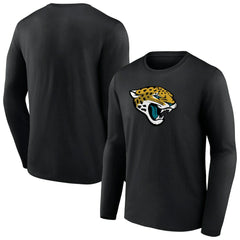 Jacksonville Jaguars Primary Team Logo Long Sleeve T-Shirt - Black - NFL